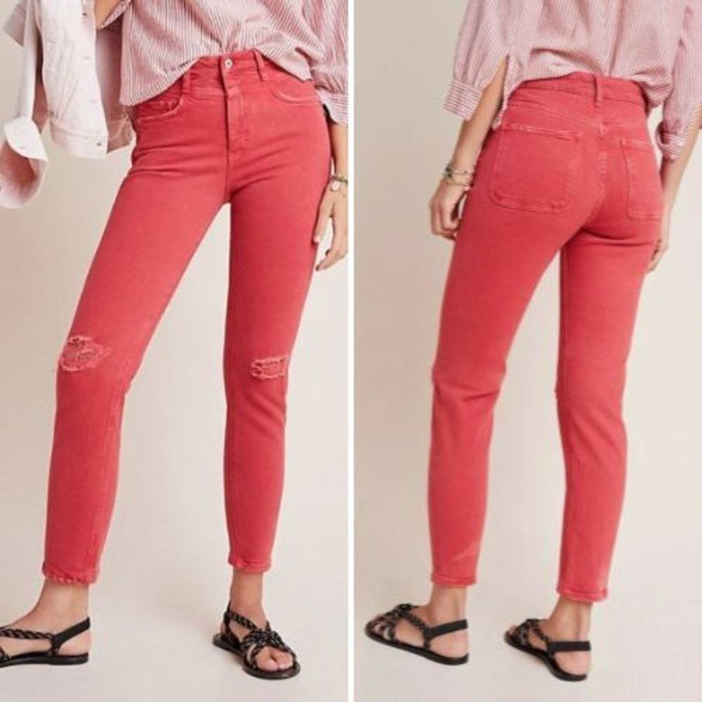 NWT Anthropologie Pilcro Ultra High-Rise Slim Straight Jeans | 28